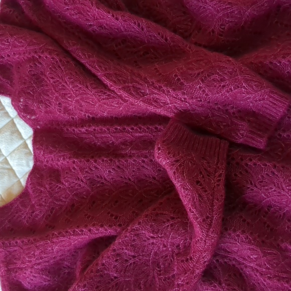 NWT Sezane Gilet Lison - Framboise jumper sweater low back with buttons - Picture 12 of 12